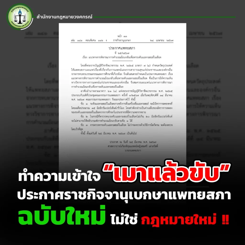 ทำความเข้าใจ “เมาแล้วขับ”